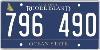 RI license plate 796490