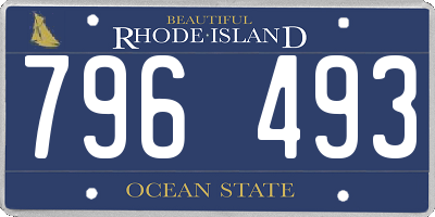 RI license plate 796493