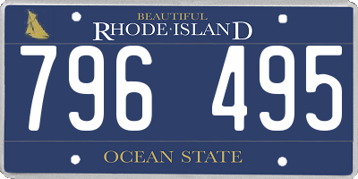 RI license plate 796495