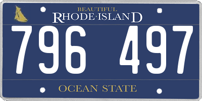 RI license plate 796497