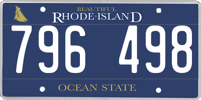 RI license plate 796498
