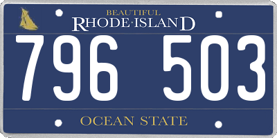 RI license plate 796503