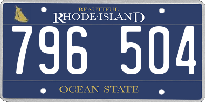 RI license plate 796504