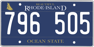 RI license plate 796505