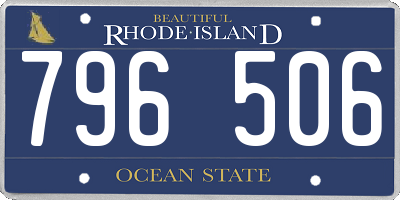 RI license plate 796506