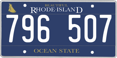 RI license plate 796507