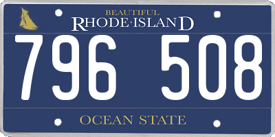 RI license plate 796508