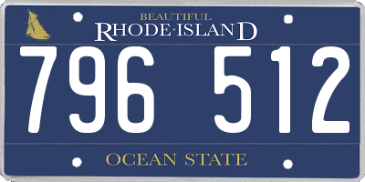 RI license plate 796512