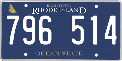 RI license plate 796514