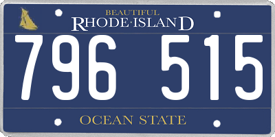 RI license plate 796515