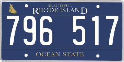 RI license plate 796517