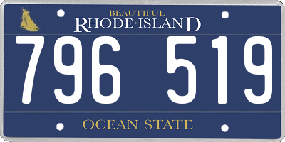 RI license plate 796519