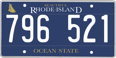 RI license plate 796521