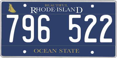 RI license plate 796522