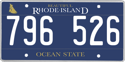 RI license plate 796526