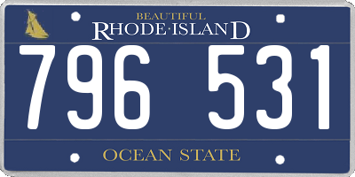 RI license plate 796531