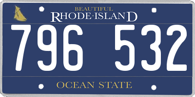 RI license plate 796532