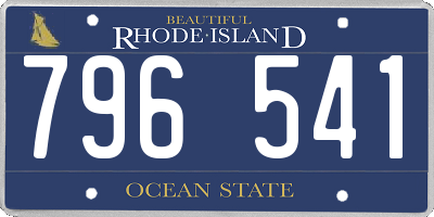RI license plate 796541