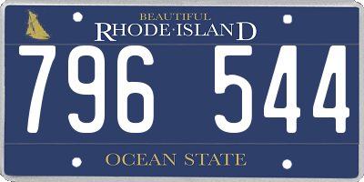 RI license plate 796544