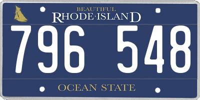 RI license plate 796548
