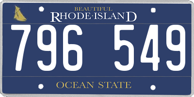 RI license plate 796549