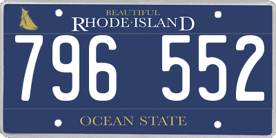 RI license plate 796552