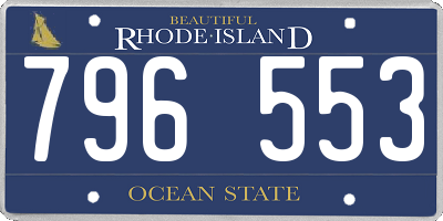 RI license plate 796553