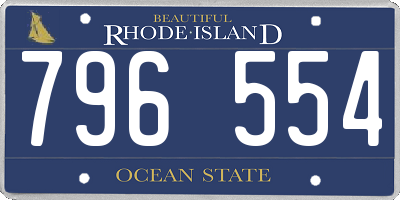 RI license plate 796554