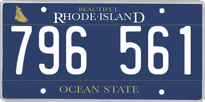 RI license plate 796561