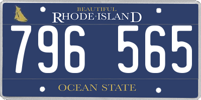 RI license plate 796565