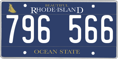 RI license plate 796566