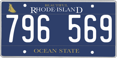 RI license plate 796569