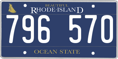 RI license plate 796570