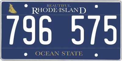 RI license plate 796575