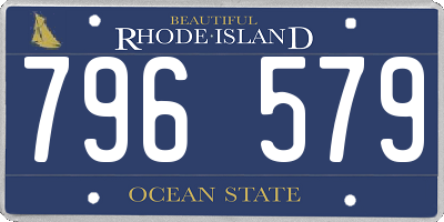 RI license plate 796579