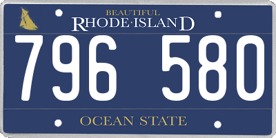 RI license plate 796580