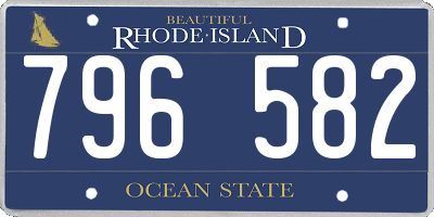 RI license plate 796582