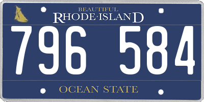 RI license plate 796584