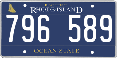 RI license plate 796589