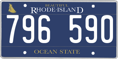 RI license plate 796590
