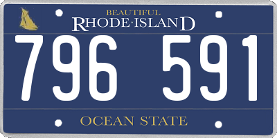 RI license plate 796591