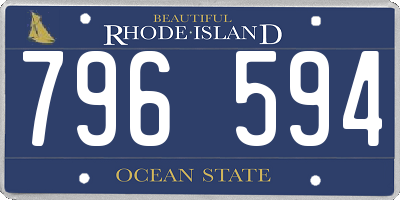 RI license plate 796594