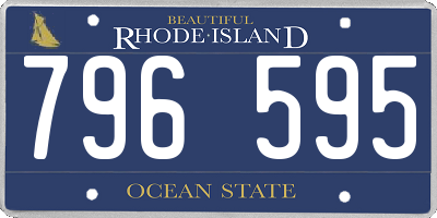 RI license plate 796595