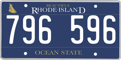 RI license plate 796596