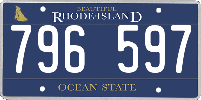 RI license plate 796597