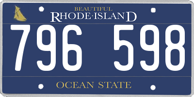 RI license plate 796598