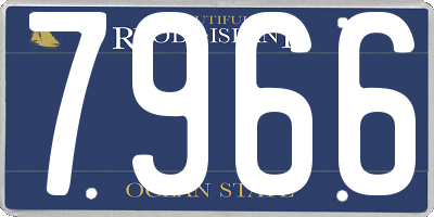 RI license plate 7966