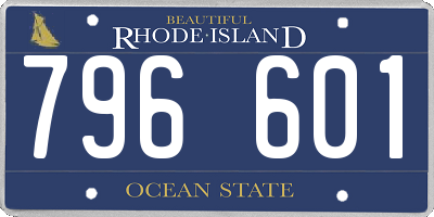 RI license plate 796601