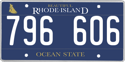 RI license plate 796606