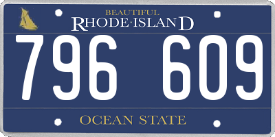 RI license plate 796609